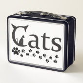 Katzen Metall-Lunchbox Metall Brotdose (Rückseite)