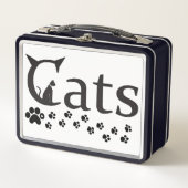 Katzen Metall-Lunchbox Metall Brotdose (Vorderseite)