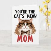 Katzen-Miezekätzchen-Mama-Illustrationskarte Karte (Gelbe Blume)