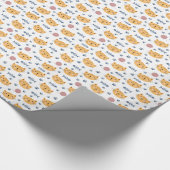 *~* Katzen-Miezekatze-Fischgräte-Garn-Ball Geschenkpapier (Ecke)