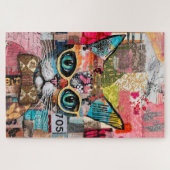 Katzen-Misch-Misch-Papier-Collage-Puzzle Puzzle (Horizontal)