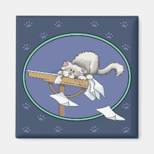 Katzen-Mischmasch-Muster Magnet