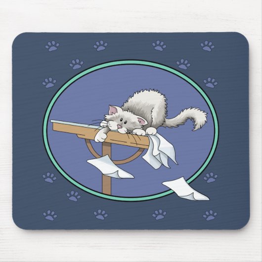 Katzen-Mischmasch-Muster Mousepad (Vorne)