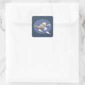 Katzen-Mischmasch-Muster Quadratischer Aufkleber (Tasche)