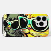 Katzen mit Brille iPhone Hülle (Rückseite (Horizontal))