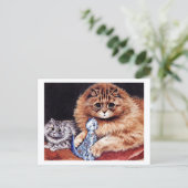 Katzen mit China Doll Postkarte (Stehend Vorderseite)