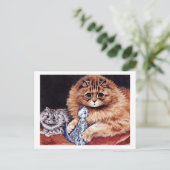 Katzen mit China Doll Postkarte (Stehend Vorderseite)