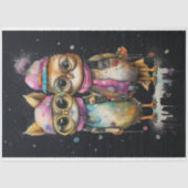 Katzen mit Farbspritzen: künstlerische Pixie-Chick Seidenpapier (Vorderseite)