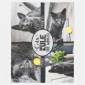 Katzen mit Foto und Namen Fleecedecke (Vorderseite)