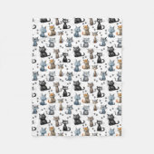 Katzen mit glühenden Gesichtern und Mustern für Pa Fleecedecke (Vorderseite)