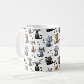Katzen mit grauenhaftem Muster mit Namen Kaffeetasse (Vorderseite Links)
