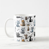 Katzen mit grauenhaftem Muster mit Namen Kaffeetasse (Links)
