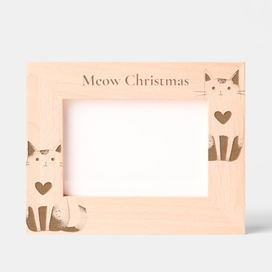 Katzen mit Herz Geätzte Rahmen (Vorderseite)