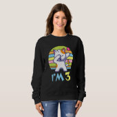 Katzen mit Herzvergnügen an mir Sie 3 Jahre alt Sweatshirt (Vorne ganz)