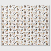 Katzen mit Hühnern und Name Weihnachten Geschenkpapier (Flach)