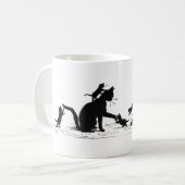 Katzen mit Kätzchen-Becher Kaffeetasse (Vorderseite Links)
