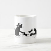 Katzen mit Kätzchen-Becher Kaffeetasse (Mittel)