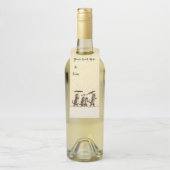 Katzen mit Kätzchen wandern im Schneeschirm aufrec Flaschenanhänger (Auf Flasche)