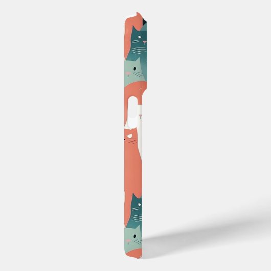 Katzen mit neutralem Muster Case-Mate iPhone Hülle (Rückseite / Rechts)