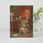 Katzen mit Papagei spielen | Jules Le Roy (Stehend Vorderseite)