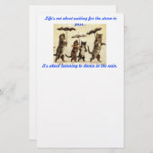 Katzen mit Regenschirmen im Regen stationär Briefpapier (Vorne/Hinten)