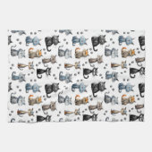 Katzen mit Schaukel- und Druckmuster Geschirrtuch (Horizontal)