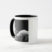 Katzen mit Schüssel Nahrung Tasse (Vorderseite Links)