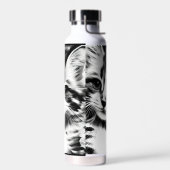 Katzen mit schwarz-weißen Kätzchenstimmen Trinkflasche (Links)