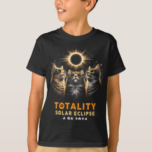 Katzen mit solarem Eclipse Gles 4.08.2024 T-Shirt