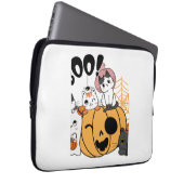 Katzen mit Spaß auf Halloween-Aufkleber Laptopschutzhülle (Vorne Rechts)