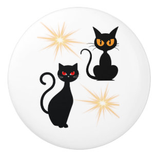Katzen mit Sternexplosion, Katzen der Mitte des Ja Keramikknauf