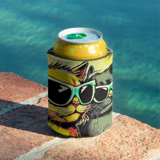 Katzen mit Zunge Dosenkühler (In Situ Pool)