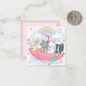 Katzen Mitteilungskarte (Vorderseite/Rückseite Beispiel)