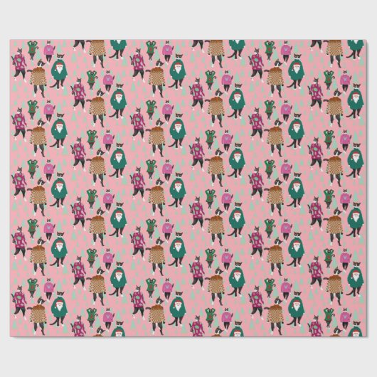 Katzen Modell Uggi Weihnachtskrautpresse Geschenkpapier (Flach)