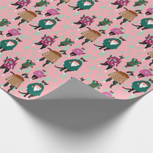 Katzen Modell Uggi Weihnachtskrautpresse Geschenkpapier (Ecke)