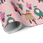 Katzen Modell Uggi Weihnachtskrautpresse Geschenkpapier (Rolleneckpunkt)