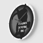 Katzen-moderne Haustier-Geschenk-Katzen-Kätzchen Große Wanduhr (Winkel)