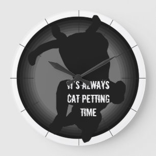 Katzen-moderne Haustier-Geschenk-Katzen-Kätzchen Große Wanduhr