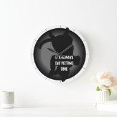 Katzen-moderne Haustier-Geschenk-Katzen-Kätzchen Große Wanduhr (Zuhause)