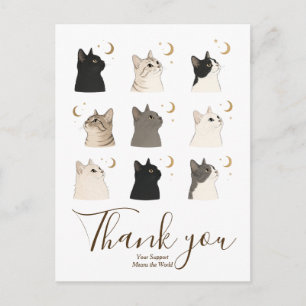 Katzen Mond Tierliebhaber Geschenk Himmlisch Postkarte