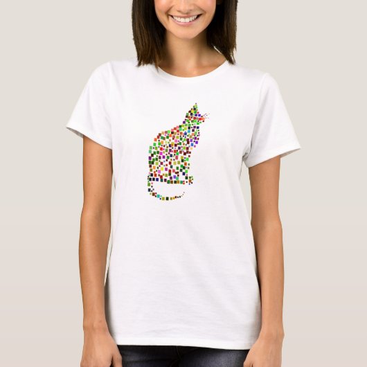 Katzen-Mosaik-T - Shirt (Vorderseite)