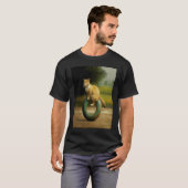 Katzen Motorrad Donut T-Shirt (Vorne ganz)