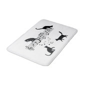 Katzen Musiknoten spielen Badematte (Schrägansicht)
