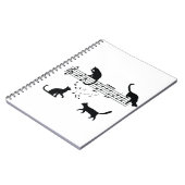 Katzen Musiknoten spielen Notizblock (Linke Seite)