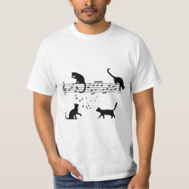 Katzen Musiknoten spielen T-Shirt