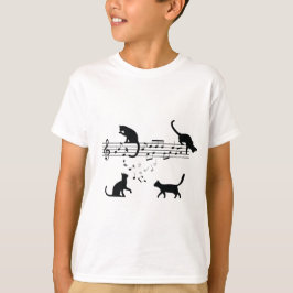 Katzen Musiknoten spielen T-Shirt