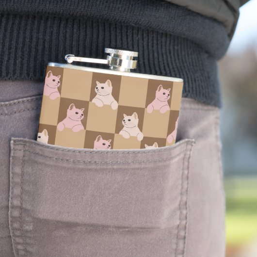 Katzen-Muster Flachmann (Beispiel)