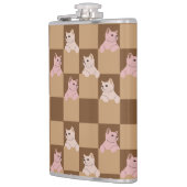 Katzen-Muster Flachmann (Links)