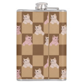Katzen-Muster Flachmann (Rückseite)