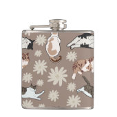 Katzen-Muster Flachmann (Vorderseite)